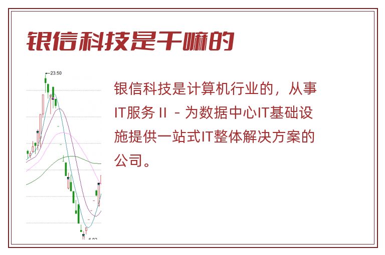 银信科技是干嘛的