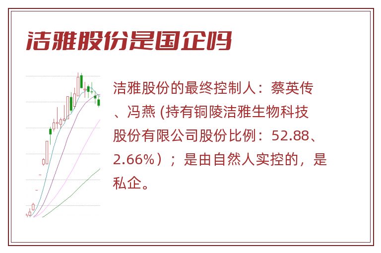 洁雅股份是国企吗