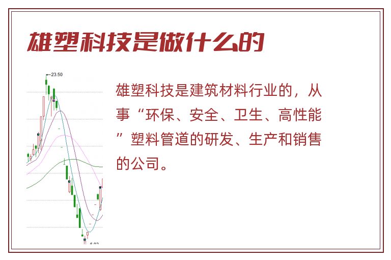 雄塑科技是做什么的