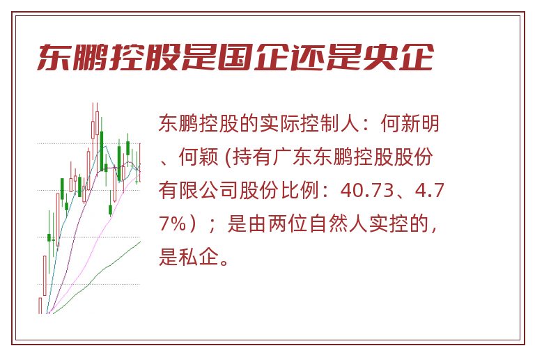 东鹏控股是国企还是央企