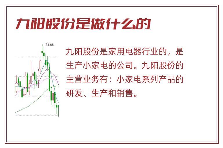 九阳股份是做什么的