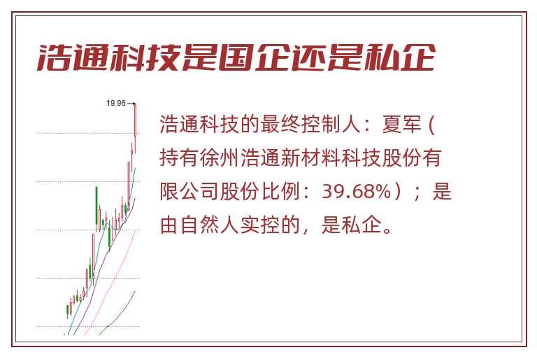 浩通科技是国企还是私企