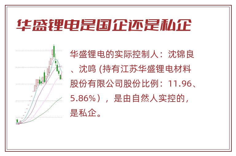 华盛锂电是国企还是私企