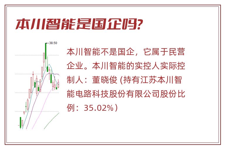 本川智能是国企吗？