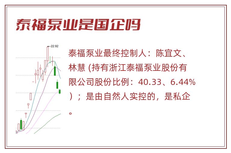 泰福泵业是国企吗