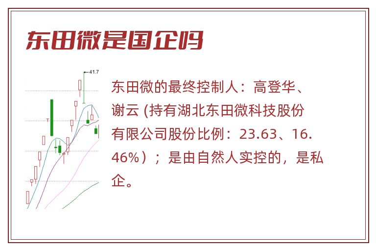 东田微是国企吗