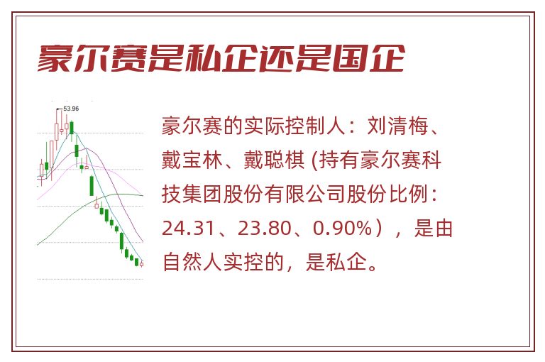 豪尔赛是私企还是国企