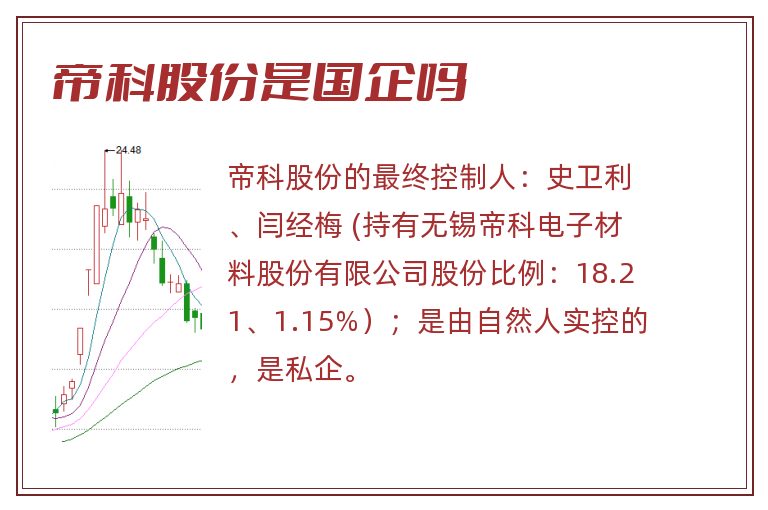 帝科股份是国企吗