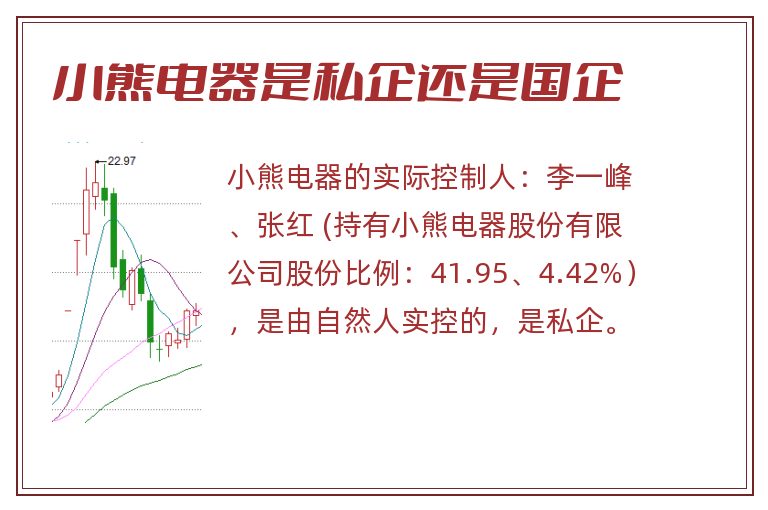 小熊电器是私企还是国企