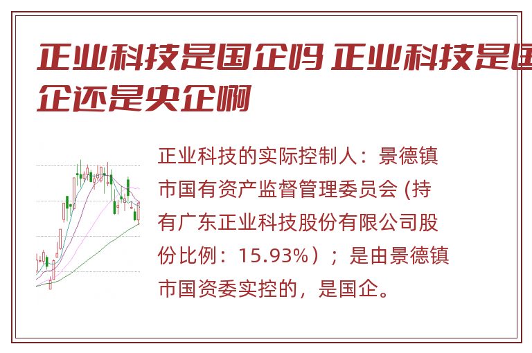 正业科技是国企吗 正业科技是国企还是央企啊