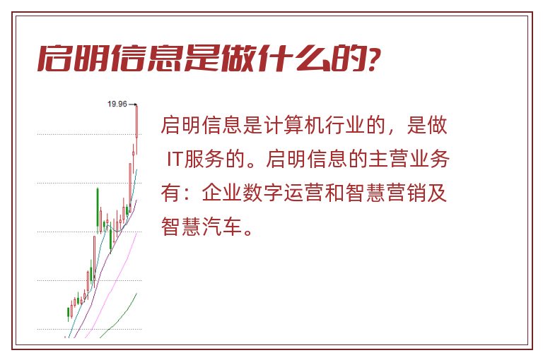 启明信息是做什么的?