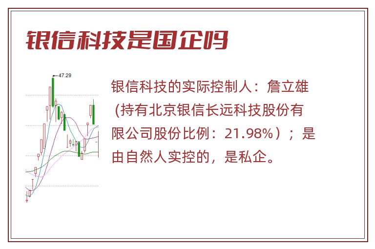 银信科技是国企吗