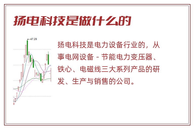 扬电科技是做什么的