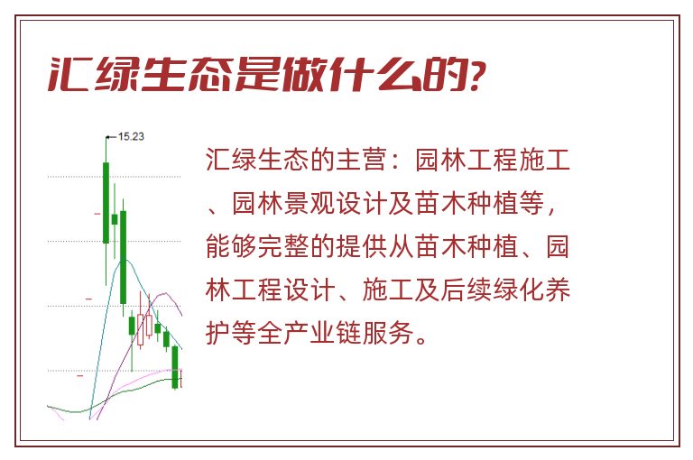 汇绿生态是做什么的?