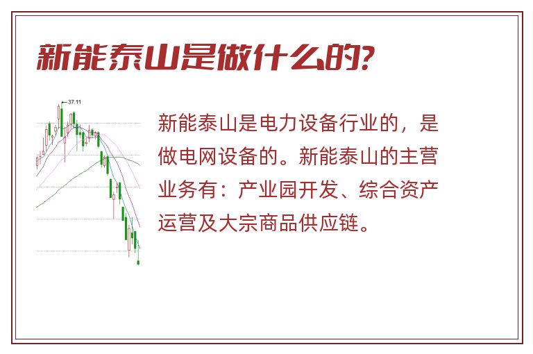 新能泰山是做什么的？