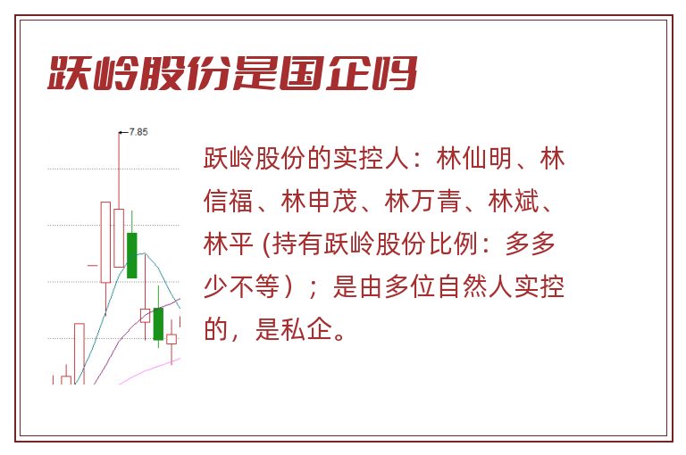 跃岭股份是国企吗