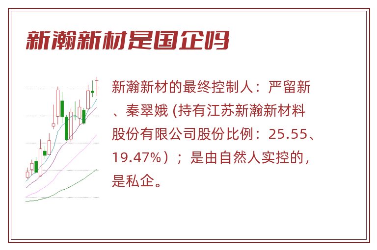 新瀚新材是国企吗