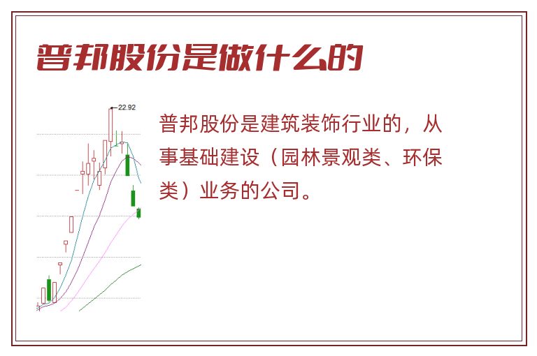 普邦股份是做什么的