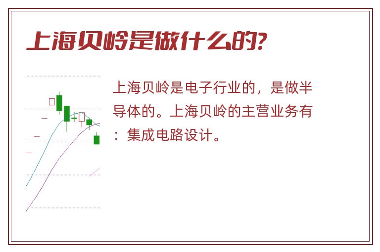 上海贝岭是做什么的？