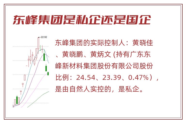 东峰集团是私企还是国企