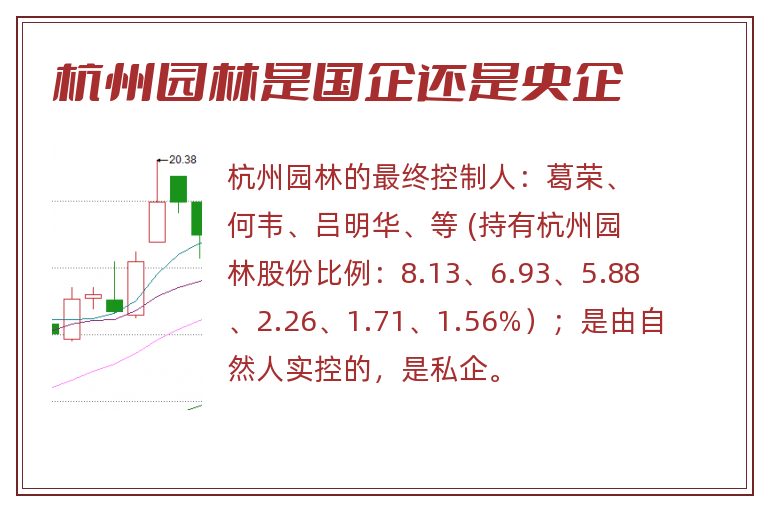 杭州园林是国企还是央企