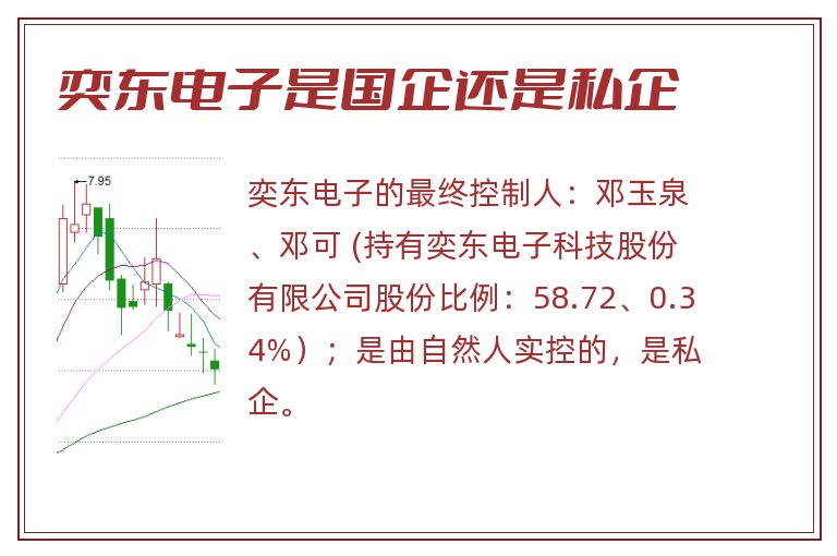 奕东电子是国企还是私企