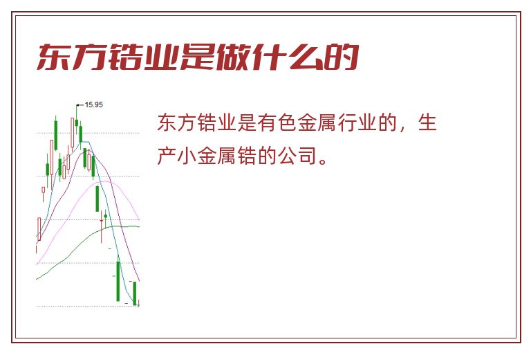 东方锆业是做什么的