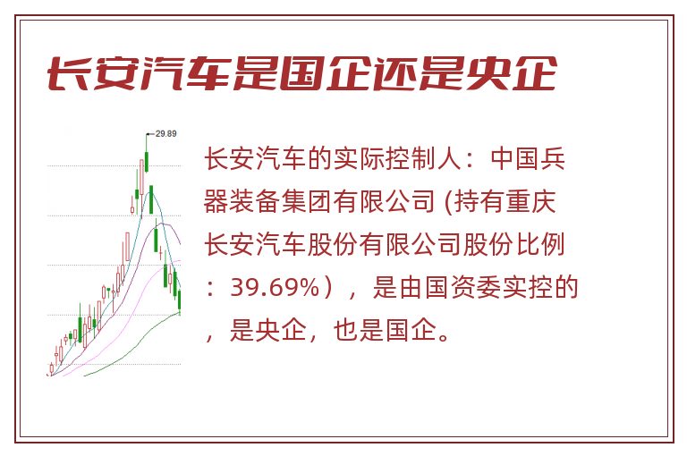 长安汽车是国企还是央企