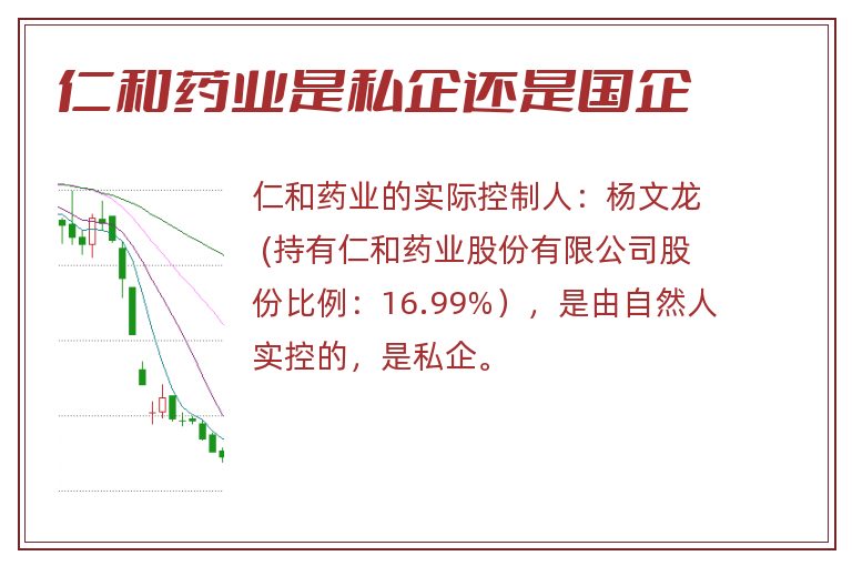 仁和药业是私企还是国企