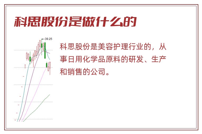 科思股份是做什么的