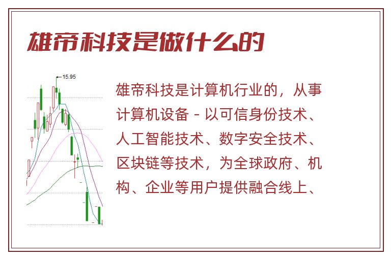 雄帝科技是做什么的