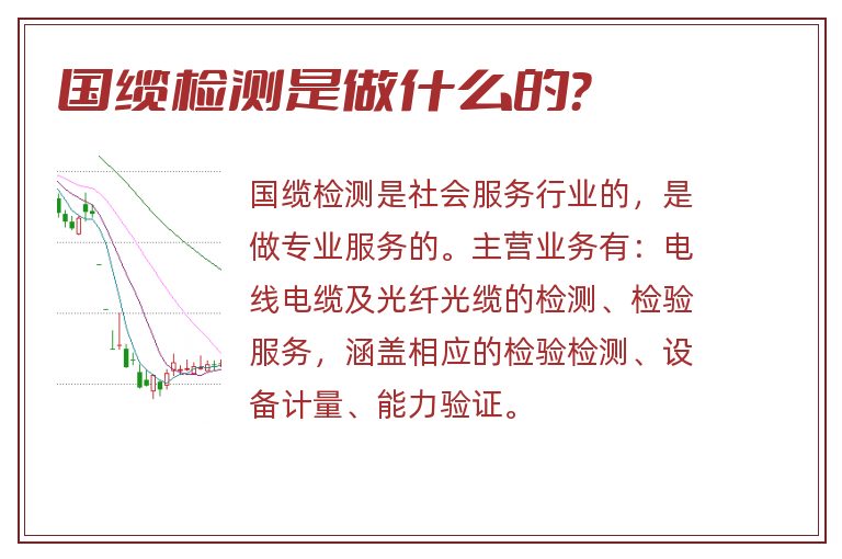 国缆检测是做什么的？