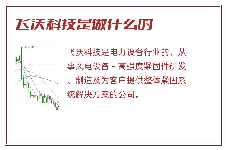 飞沃科技是做什么的