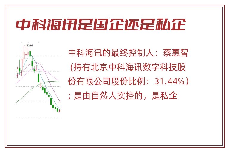 中科海讯是国企还是私企