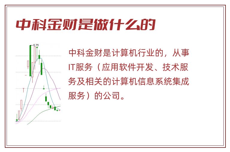 中科金财是做什么的