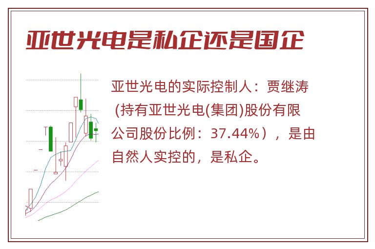 亚世光电是私企还是国企