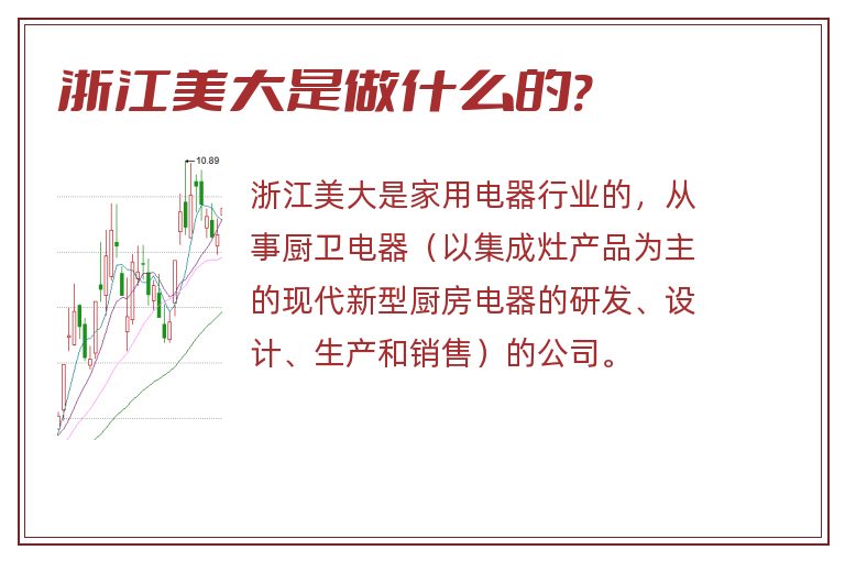 浙江美大是做什么的?