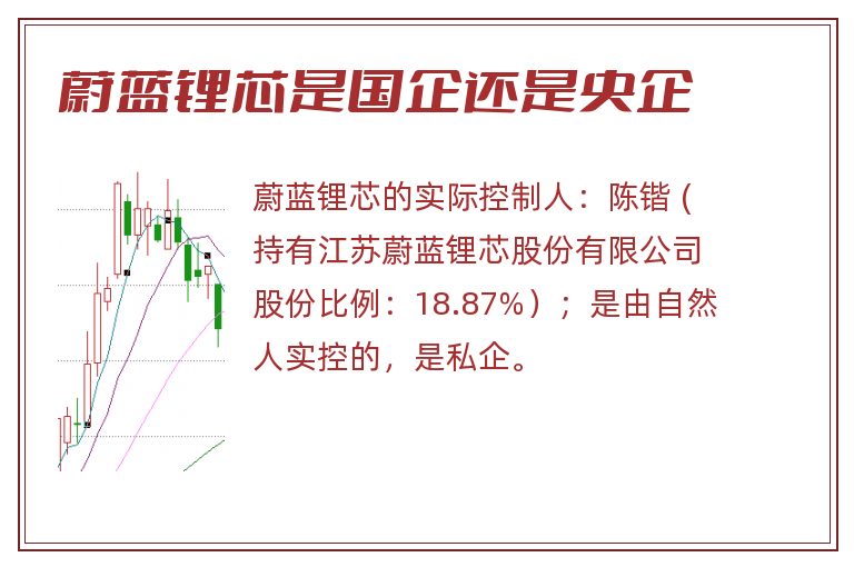蔚蓝锂芯是国企还是央企