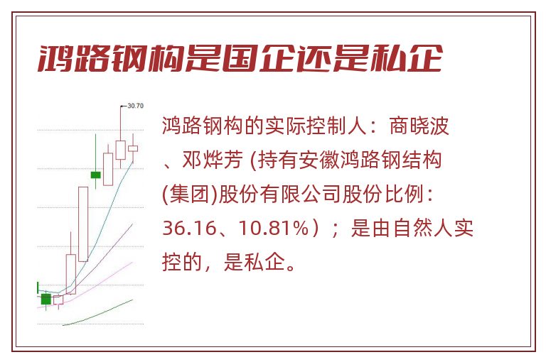 鸿路钢构是国企还是私企