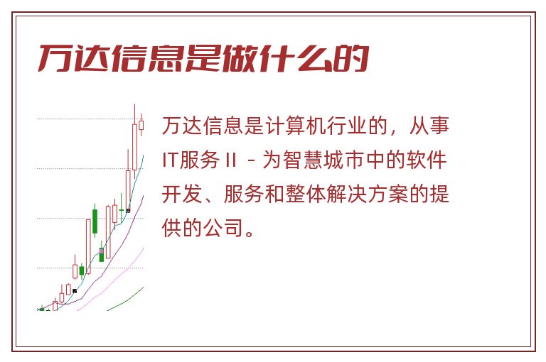 万达信息是做什么的