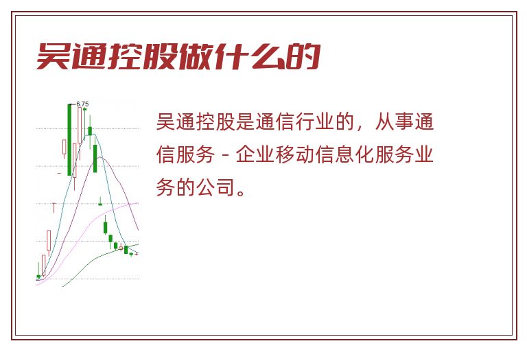 吴通控股做什么的