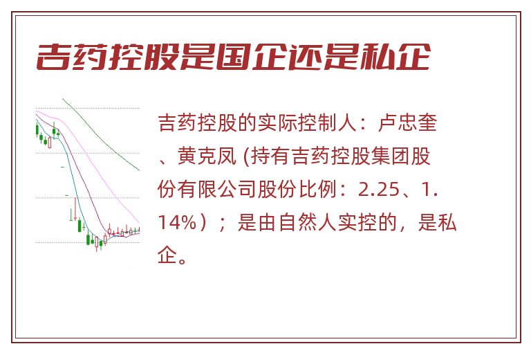 吉药控股是国企还是私企