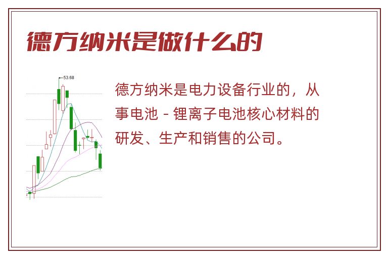 德方纳米是做什么的