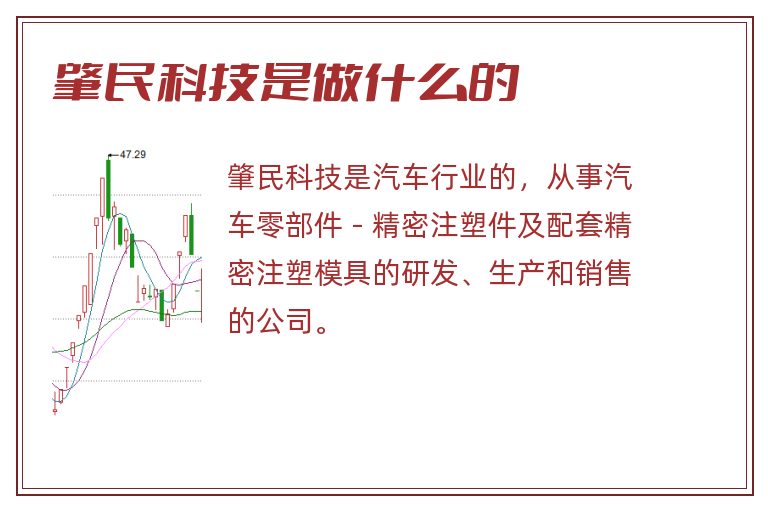 肇民科技是做什么的