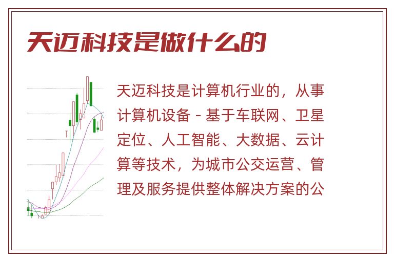 天迈科技是做什么的