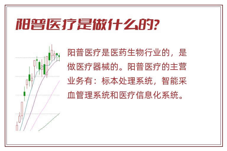 阳普医疗是做什么的？