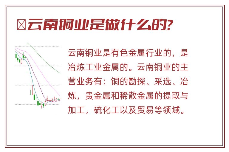 ​云南铜业是做什么的？