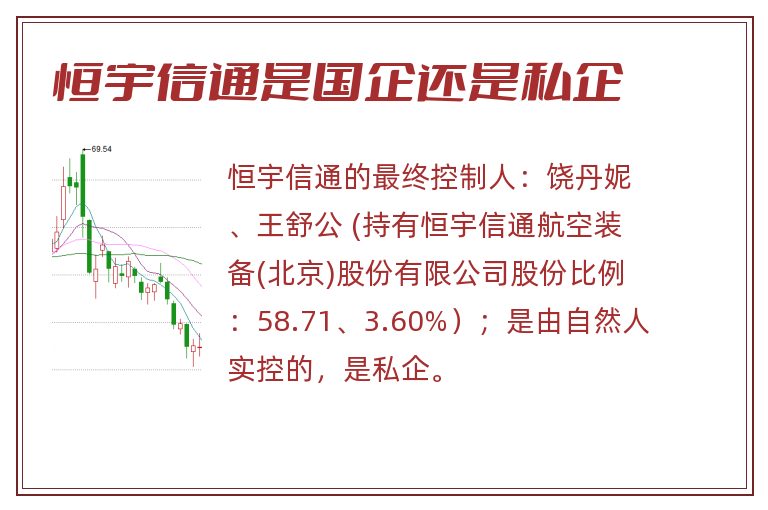 恒宇信通是国企还是私企