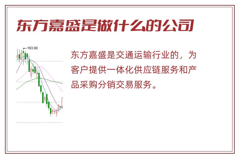 东方嘉盛是做什么的公司