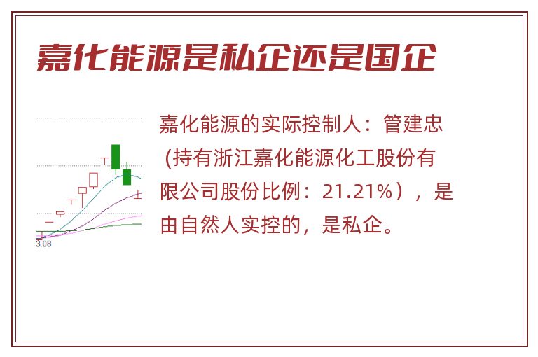 嘉化能源是私企还是国企